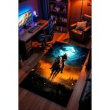 Charmbi Red Dead Redemption 2 Halı Kaymaz Taban Kadife Dokulu Makinede Yıkanabilir Genç Odası Halısı Yolluk - Çok Renkli - 120 x 180 cm