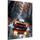 Charmbi Spor Araba Gta V Metal Poster Tablo – Parlak Yüzey Canlı Baskı Modern Duvar Dekoru Gamer Anime - 15 x 21 - Çok Renkli