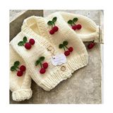Charme Elegant El Örgüsü Bebek Ceket - Çok Renkli - 9 Ay