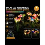 Charmer Princesses Solar LED Bahçe Aydınlatması Kelebek & Çiçek Model Fiber Optik Bahçe Lambası Güneş Enerjili Dış Mekan Dekoratif Işık - 2 adet