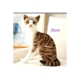 charmerprincesses İTHAL ÜRÜN Tekir kedi oyuncak Gerçek Görünümlü Peluş Kedi Tekir kedi peluş 25 CM YUMUŞAK PELUŞ