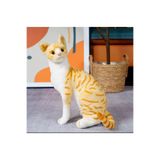 charmerprincesses Tekir kedi oyuncak Gerçek Görünümlü Peluş Kedi Sarı Tekir kedi peluş