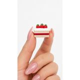 CharmFancy 1 Adet Çilekli Pasta Bebek Evi Mini Minyatür Aksesuar ve Diorama Dollhouse Telefon Süsü