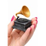 CharmFancy 1:12 Ölçek Gramofon Antika Müzik Aleti Figür Maket Eşya Diorama Dollhouse Bebek Evi Obje Aksesuar