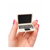 CharmFancy 1:12 Ölçek Laptop Bilgisayar Maket Figür Bebek Ev Diorama Dollhouse Minyatür Eşya Obje Aksesuar