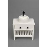 CharmFancy 1:12 Ölçek Lavabo Bebek Ev Eşyası Minyatür Diorama Dollhouse Obje Aksesuar Otantik Bohem Tarz