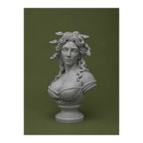 CharmFancy 1:12 Ölçek Medusa Heykeli Maket Ev Minyatür Tasarım İçin Diorama Dollhouse Dekor Obje Aksesuar Bebek Ev Eşyası