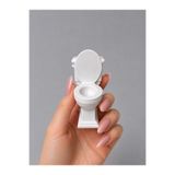 CharmFancy 1:12 Ölçek Tuvalet Wc Banyo Bebek Ev Malzemeleri Diorama Dollhouse Minyatür Figür Obje Aksesuar