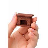 CharmFancy 1:50 Ölçek Şömine Müze Minyatür Maket Bebek Ev İçin Diorama Dollhouse Eşya Obje Aksesuar