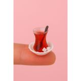 CharmFancy 2'Li Çay Bardak Çay Bardağı– Bebek Evi Mini Minyatür Aksesuar ve Diorama Dollhouse Telefon Süsü