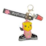 CharmHook Sevimli Hoodie Figürlü Silikon Anahtarlık, 3D Tasarım, Pembe, Metal Halka ve Klips, Çanta Aksesuarı, 21x4 cm, Her Yaşa Uygun