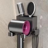 Charming Life Free-Nail Saç Kurutma Makinesi Tutucu Duvar Montajı Saç Kurutma Makinesi ile Uyumlu Saç Bakım Aleti Düzenleyici Magnezyum Alüminyum Alaşımlı Paslanmaya Dayanıklı ve Korozyon Önleyici Çift Taraflı Bant