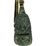 Charo Garcia Parlak Kalite Kumaş Kadın Çapraz Omuz Çantası Freebag (Bodybag) 23090 - 374-Yeşil