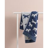 Chatte %100 Pamuk Ipliği Boyalı Yüz Havlusu - Lacivert - 50 x 85 cm