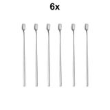 Chavin 304 Çelik 6 Adet 21 cm Kokteyl Kahve Latte Karıştırma Barmen Kaşığı cin761by
