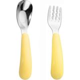 Chavin 304 Çelik Sarı Bebek Çocuk Kaşık ve Çatal Seti cin770sr