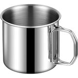 Chavin Çelik 250 ml Katlanır Kulp Kahve Kamp Bardağı Fincanı mt163