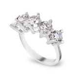 Chavin CS77 2,5 crt. Swarovski Beştaş Gümüş Yüzük ve Küpe