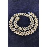 Chavin EU78SR 15 mm Gold Kalın 60 cm Taşlı Alloy Erkek Zincir