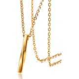 Chavin Gold Kıvrık Çubuk Kadın Çelik Kolye eb81srx