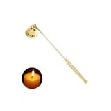 Chavin Hareketli Baş Çelik Gold 22 cm Dekoratif Çan Dizayn Saplı Mum Söndürücü cin818sr