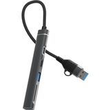CHB025 Usb-A ve Type-C Girişli 2*type-C 1*usb-A Sd Micro Sd Tf Kart Okuyucu Çoklayıcı Dönüşt�