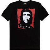 Che Guevara Yüz Desenli Erkek Tişörtü - Siyah - XL