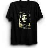 Che Guevera, Revolutionary With Map Tişört - Siyah