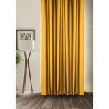 Cheap's Home Blackout Işık Geçirmez Fon Perde Pilesiz Ekstraforlu Yüksek Kaliteli Karartma Güneşlik (KOYU SARI) - Koyu Sarı - 280 x 200 cm