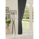 Cheap's Home Petek Dokulu Kadife Dokuma Seyrek 1 X 2 Pileli Fon Perde Antrasit