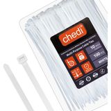 chedi Kablo Bağı 3,6x250 mm 100'lü Paket Çok Amaçlı Kablo Bağları, 25 cm Premium Kalite Beyaz Kablo Klipsi, Plastik Kelepçe - 25 cm - 3,6X250 mm - 100'lü Paket