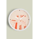 Cheers - Şerefe - Kokteyl Tasarım Modern Duvar Saati - 25cm - Önü Camlı Beyaz Kasa, JH0667S25BKP