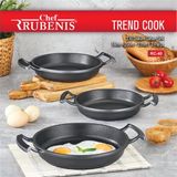 Chef Rubenıs Trend Cook 3 Lü Döküm Sahan Seti 18cm-20cm-22cm Siyah Rc-40