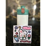 Chef Star 550 ml Kilit Kapak Pipetli Stickerlı Termos Suluk Matara MNB05535 MNB05535 - Beyaz
