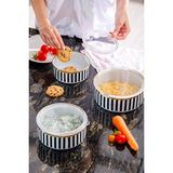 Chef Taste Trio Bor Emaye 3 Lü Saklama Kabı - Siyah - Beyaz - Standart