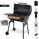 Cheffi Grillord-75 Kömürlü Barbekü Mangal (Döküm Izgara, Önlük Ve Kılıf Hediyeli)