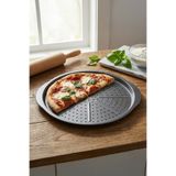 ChefMate 38 cm Delikli Pizza Tavası Profesyonel Fırın Tepsisi