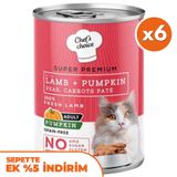 Chefs Choice Pate Kuzu Etli ve Sebzeli Ezme Kedi Yaş Maması 400 Gr x 6 Adet