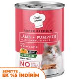 Chefs Choice Pate Kuzu Etli ve Sebzeli Ezme Kedi Yaş Maması 400 Gr