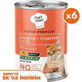 Chefs Choice Pate Somonlu ve Sebzeli Ezme Kedi Yaş Maması 400 Gr x 6 Adet