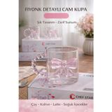 Chefstar 2 ADET FİYONKLU CAM KUPA BARDAK - BONCUK SAPLI