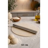 Chefstar 32 Cm Paslanmaz Çelik Hamur Açma Merdanesi Profesyonel Oklava Pizza Börek Baklava Merdanesi