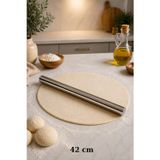 Chefstar 42 Cm Paslanmaz Çelik Hamur Açma Merdanesi Profesyonel Oklava Pizza Baklava Börek Merdanesi