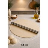 Chefstar 52 Cm Paslanmaz Çelik Hamur Açma Merdanesi Profesyonel Oklava Pizza Baklava Börek Merdanesi