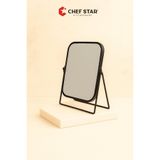 Chefstar METAL AYAKLI DİKDÖRTGEN MASA ÜSTÜ MAKYAJ AYNASI – SİYAH