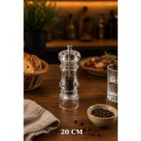 Chefstar Şeffaf Akrilik Tuz / Karabiber Değirmeni Öğütücü