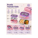 CHEFTİME 2 Bölmeli Paslanmaz Çelik Yemek Kabı – Sızdırmaz Kapaklı, Taşınabilir Beslenme Kabı