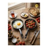CHEFTİME 2'li Set Premium Döküm Mini Sos Tavası 14 cm