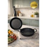 ChefTime 2'li Tava Seti 22CM SAHAN&24CM Derin Tava - Siyah