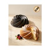 CHEFTİME Premium Döküm Rüzgar Kek Kalıbı Siyah | 26 cm